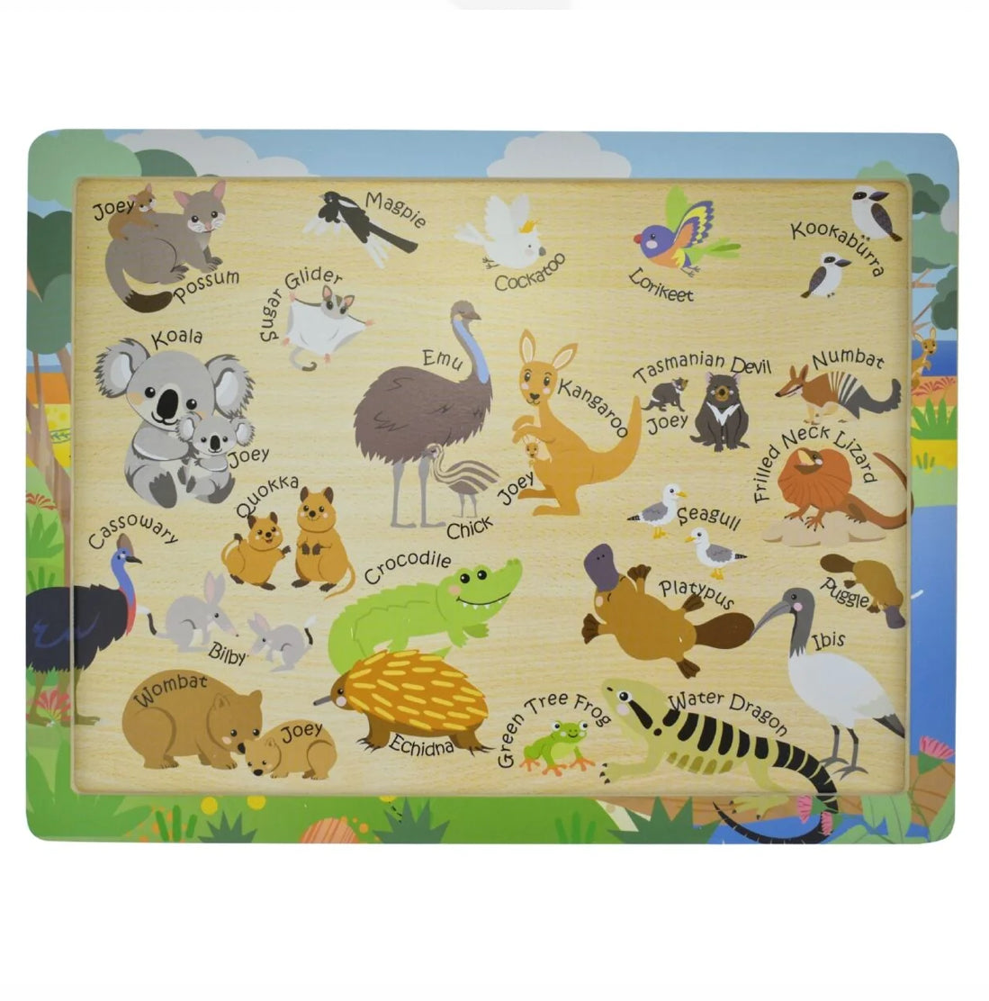 PUZZLE 24PC AUSSIE ANIMALS AND NAMES