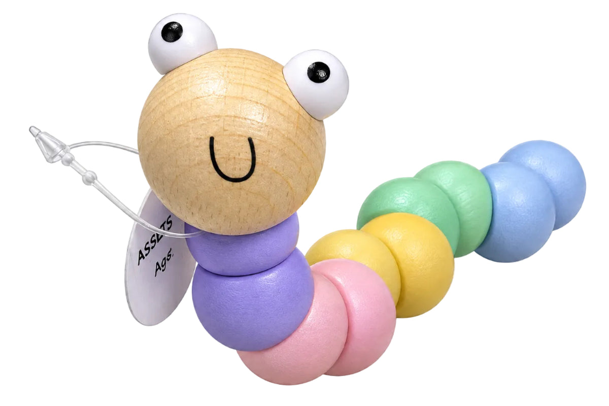 WOODEN WIGGLE WORM PASTEL