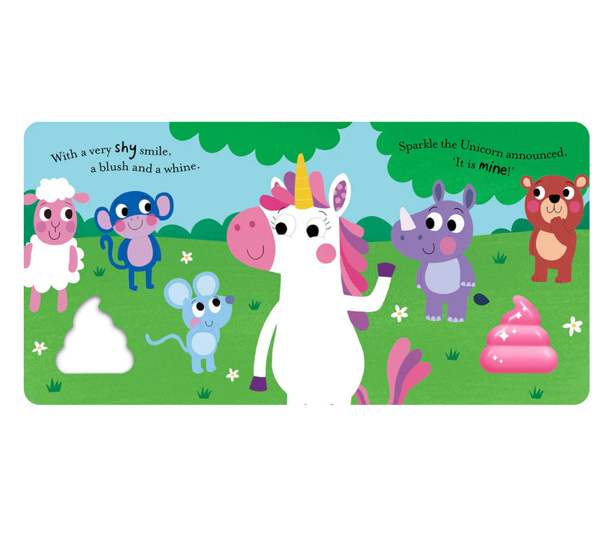 BOOK WITH SQUISHY IS THAT UNICORN POO?