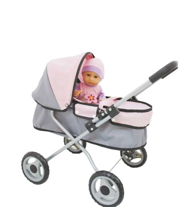 BAMBOLINA DOLL AND PRAM 2 IN 1 SET