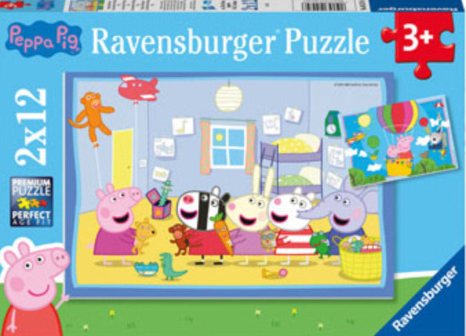 PUZZLE 2X12PC PEPPA PIG ADVENTURES