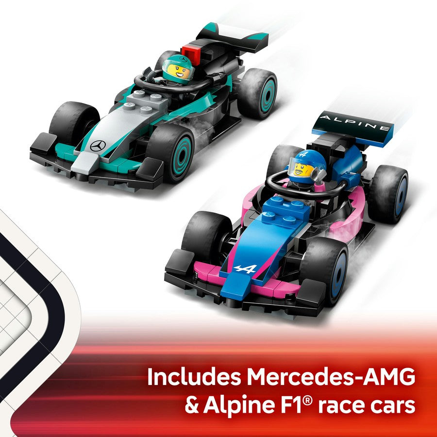 LEGO 60444 CITY F1 GARAGE MERC & ALPINE