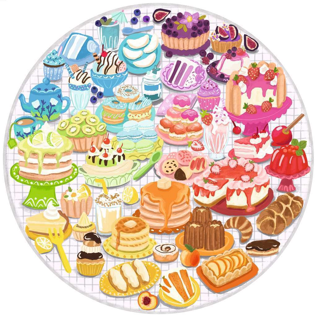 PUZZLE 500PC CIRCLE OF COLOR DESSERTS NE