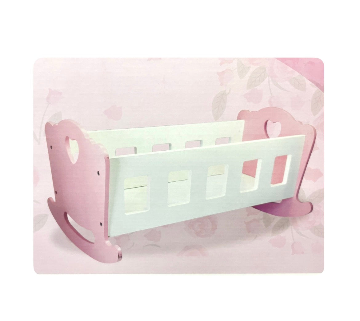 SALLY FAY WOODEN DOLLS CRADLE
