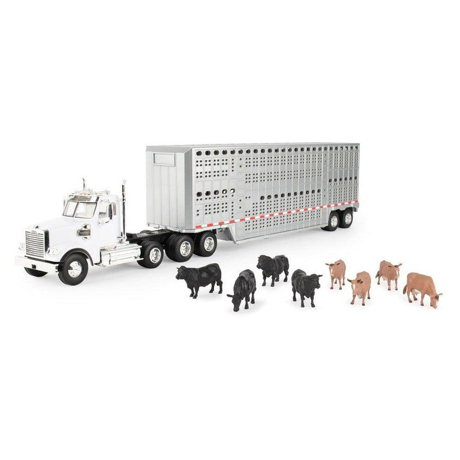 1:32 FREIGHLINER SEMI W CATTLE TRAILER