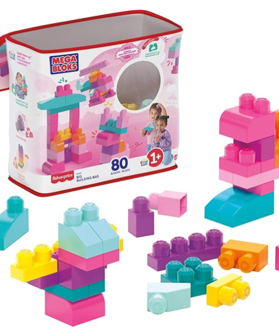 MEGA BLOKS BIG BUILDING BAG PINK