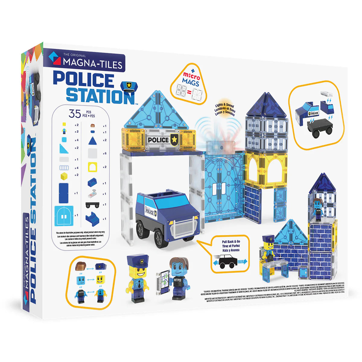 MAGNA TILES POLICE STATION 35PC