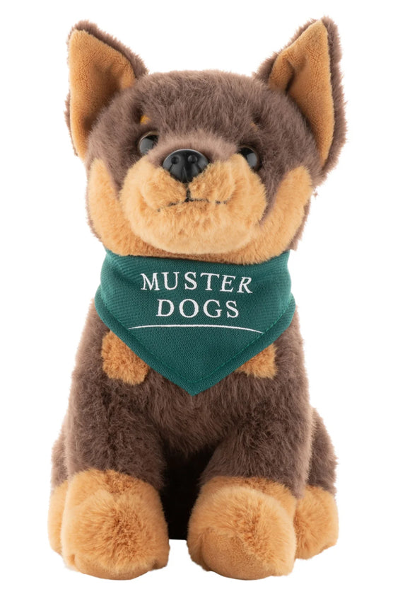 PLUSH MUSTER DOGS KELPIE 22CM BROWN