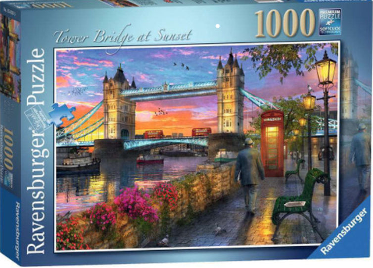 PUZZLE 1000PC TOWER BRIDGE AT SUNSET NEW