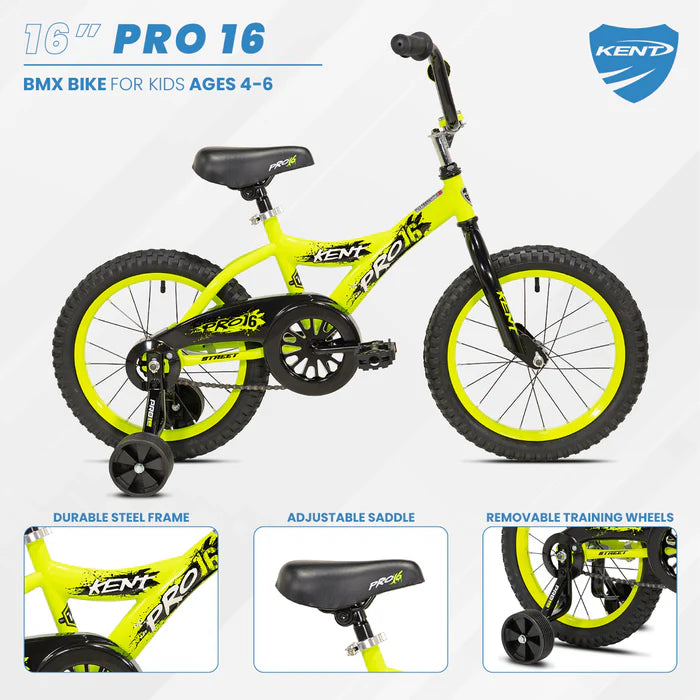 BIKE KENT 16" PRO YELLOW