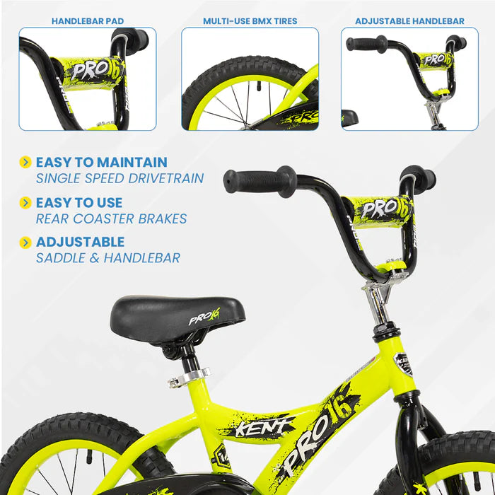 BIKE KENT 16" PRO YELLOW