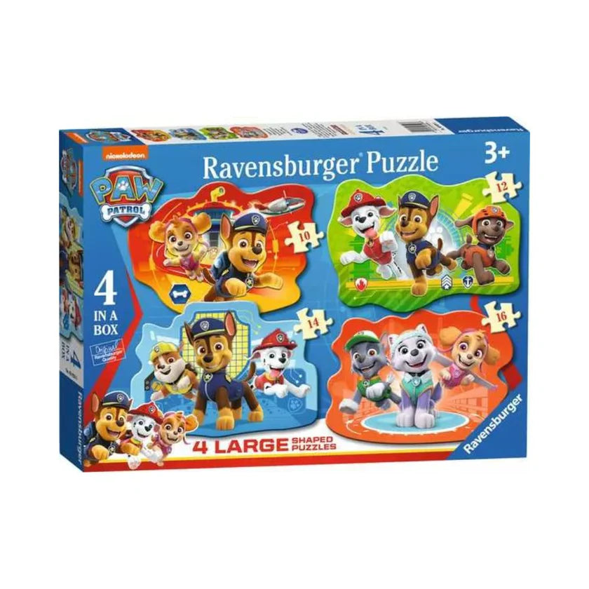 PUZZLE 4 IN 1 PAW PATROL PUPS SHAPED