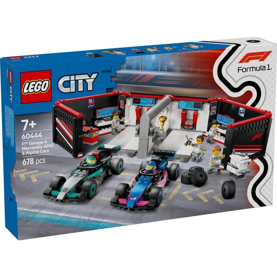 LEGO 60444 CITY F1 GARAGE MERC & ALPINE