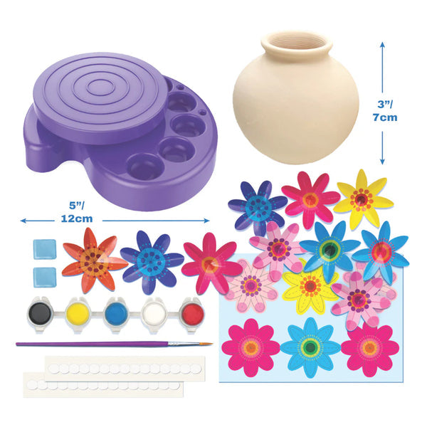 KIDZMAKER TWIRL & PAINT MINI VASE