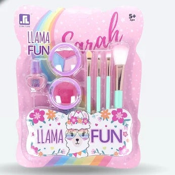 LLAMA FUN MAKEUP AND BRUSH SET
