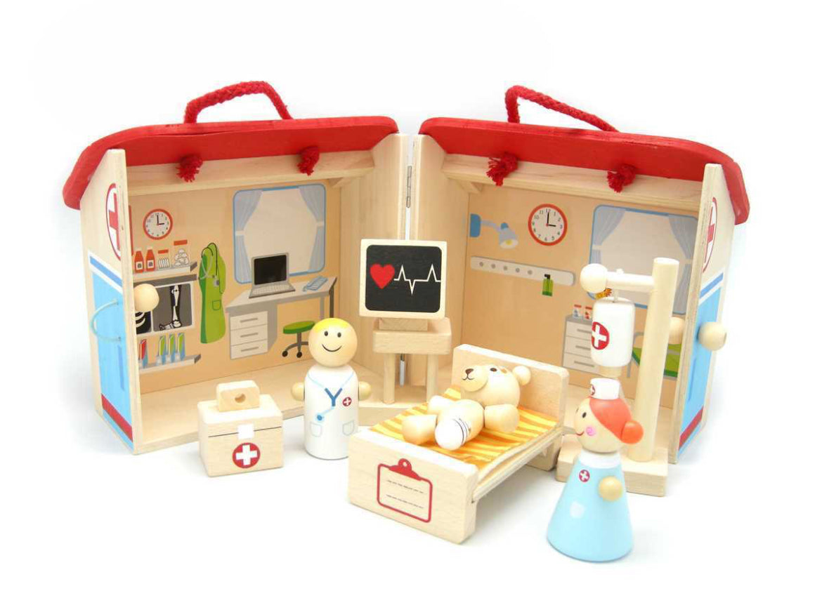 Wooden Hospital Playset