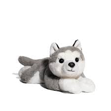 PLUSH LYING HUSKY