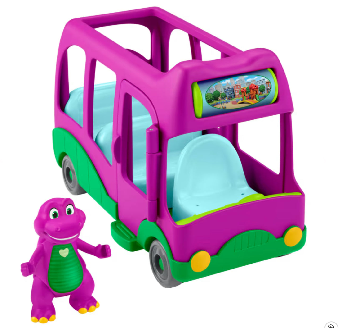 BARNEY BUS AND FIGURE