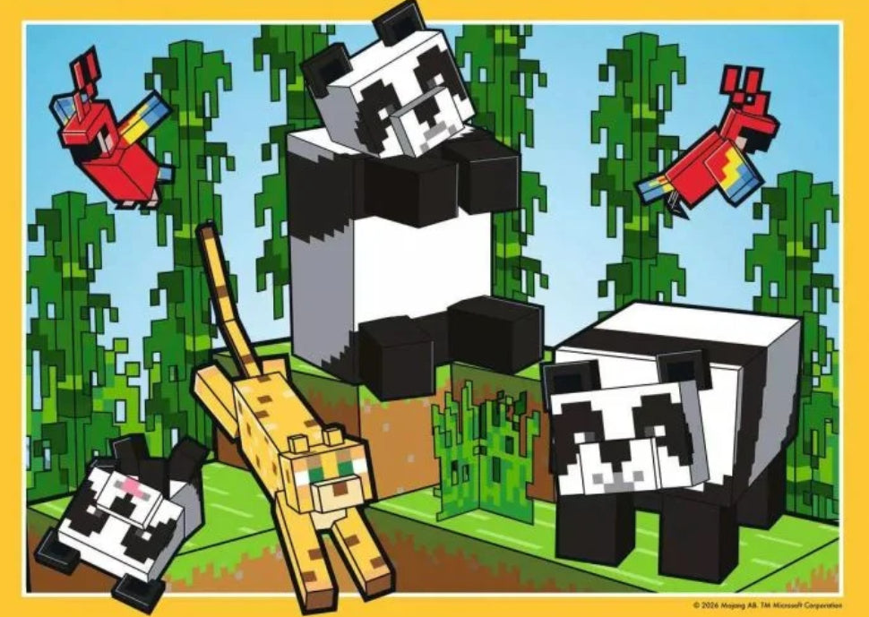 PUZZLE 4X100PC MINECRAFT REALMS ADVENT