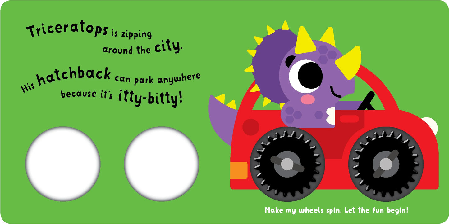 BOOK SPIN ME WHEELS LET'S GO DINOSAUR