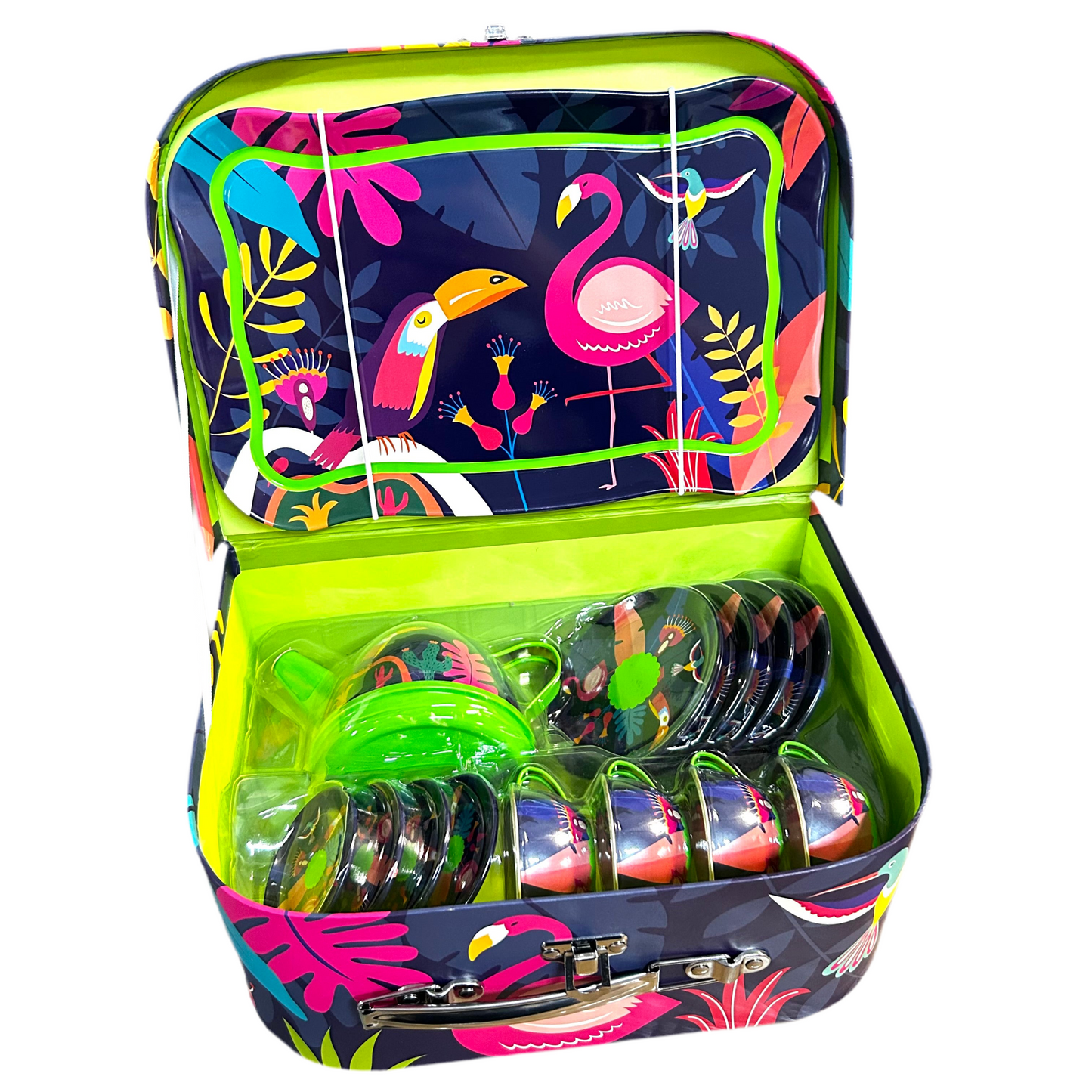 EXOTIC BIRD TEA SET IN CASE