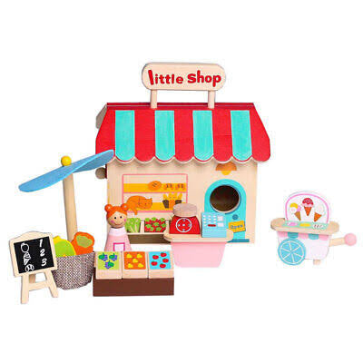 WOODEN GROCERY STORE PLAYSET