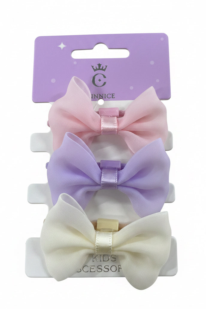 C/NICE HC13585 3PC BOW HAIR TIES