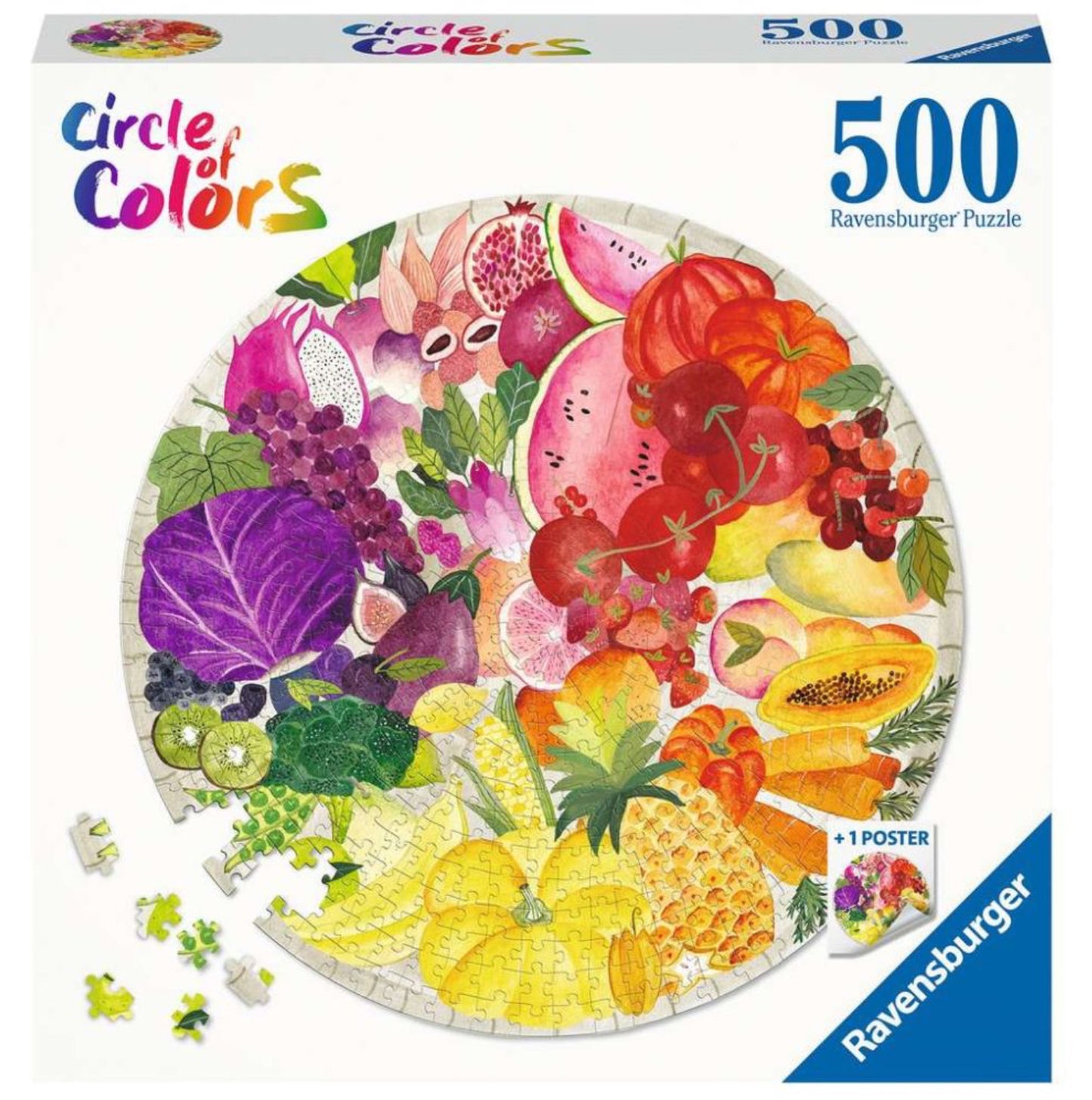 PUZZLE 500PC CIRCLE OF COLOR FRUIT/VEGE