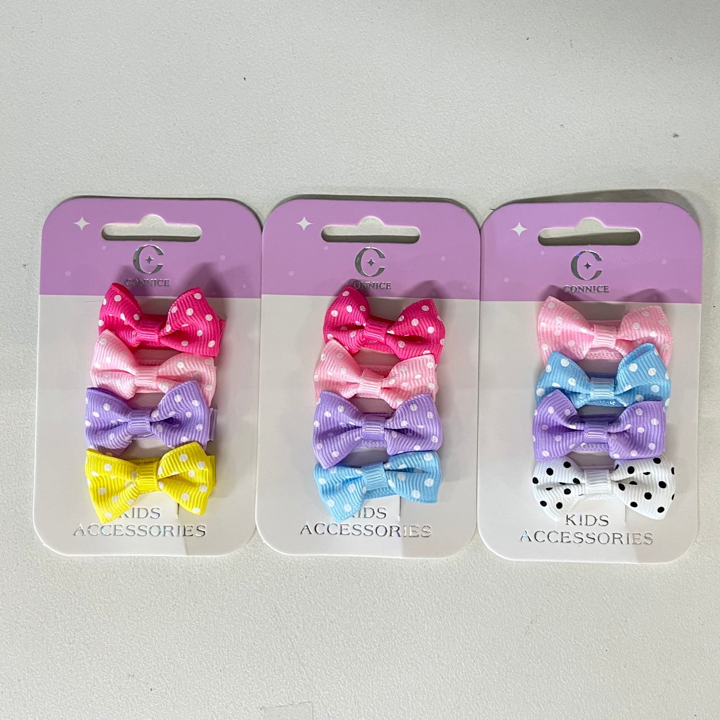 C/NICE HC13578B POLKADOT HAIR CLIP 4PC
