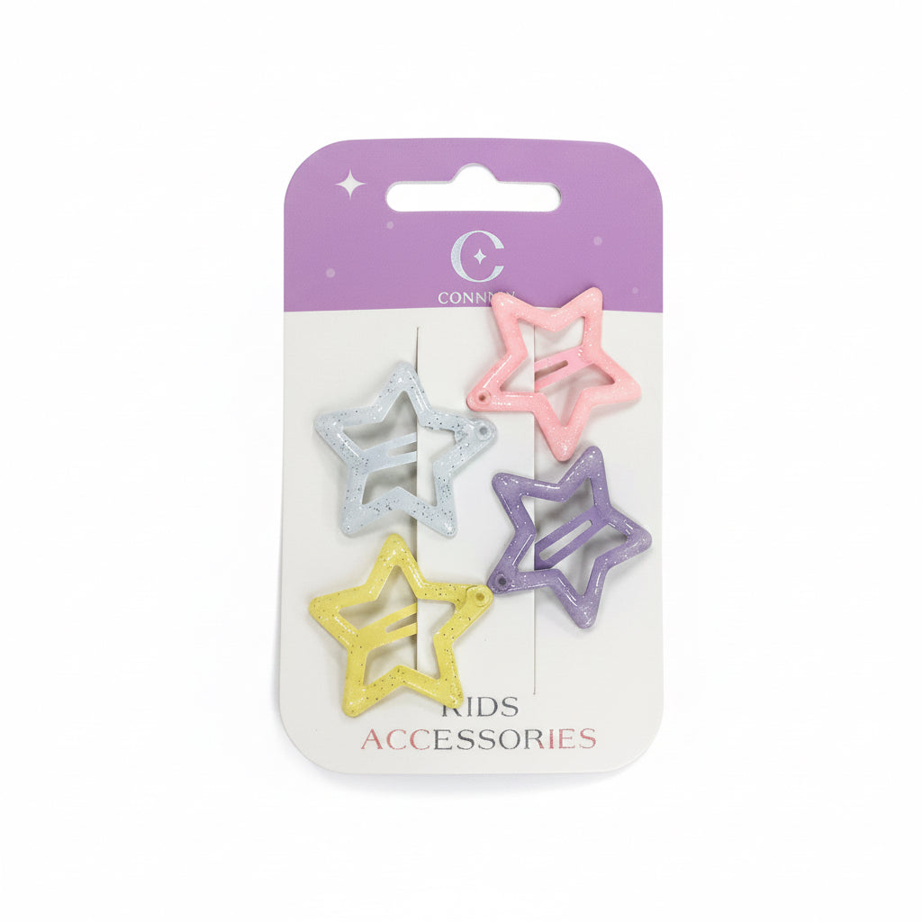 C/NICE HC08468 SPARKLY STAR CLIPS