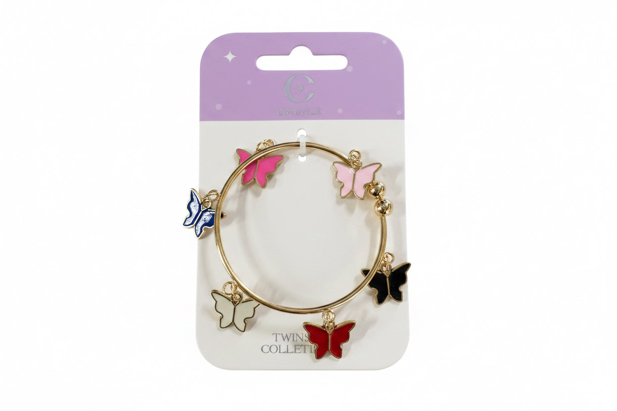 C/NICE HC06419 BANGLE W/BUTTERFLIES