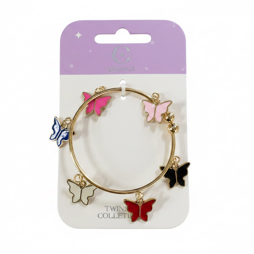 C/NICE HC06419 BANGLE W/BUTTERFLIES