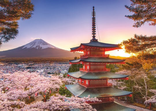PUZZLE 1000PC MOUNT FUJI CHERRY BLOSSUM