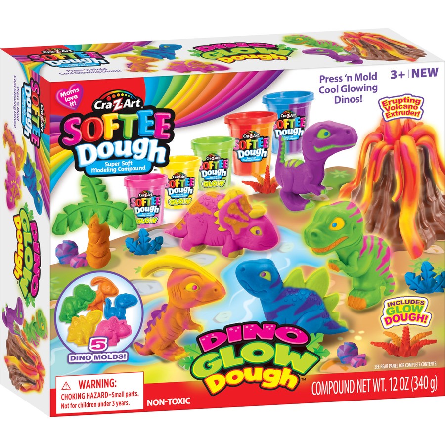 CRA-Z-ART SOFTEE DOUGH DINO NEON