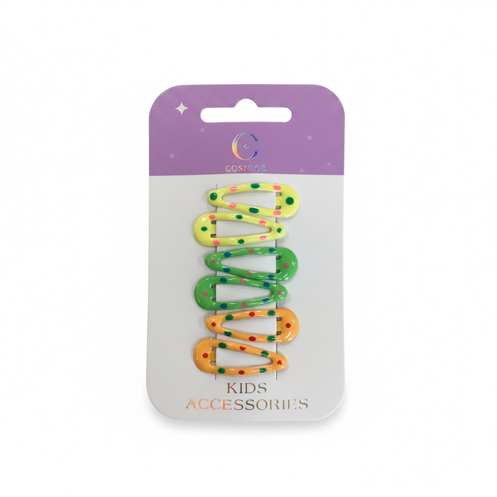 C/NICE HC08024 POLKADOT SNAP CLIPS 6PC