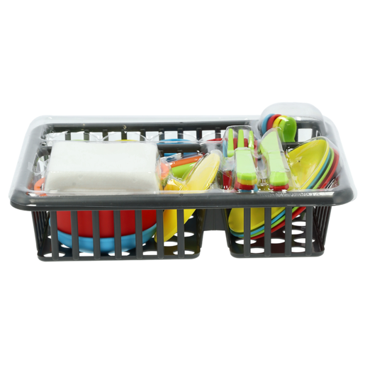 DISHDRAINER W CUTLERY, CROCKERY & POTS