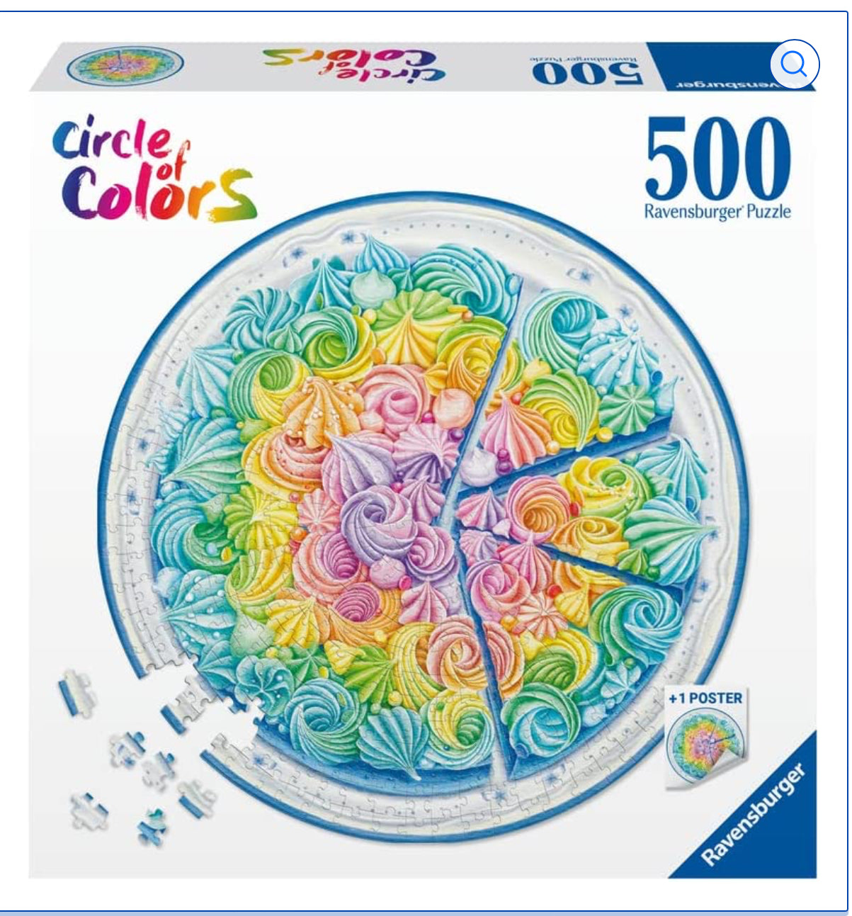 PUZZLE 500PC CIRCLE OF COLOR RAINBOW CAK
