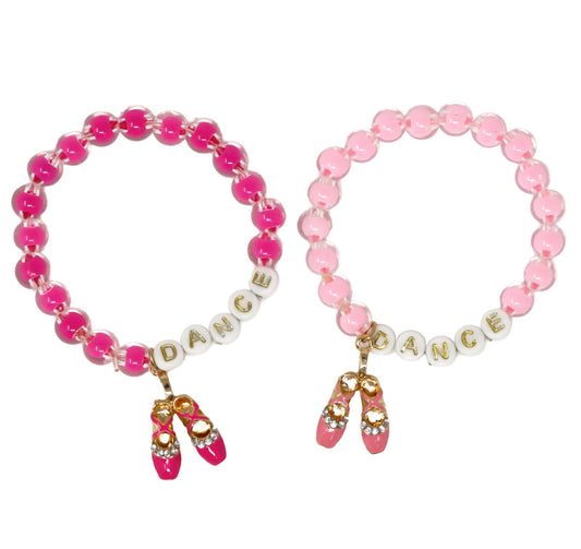 P/POP DANCE LETTER BEAD BRACELET