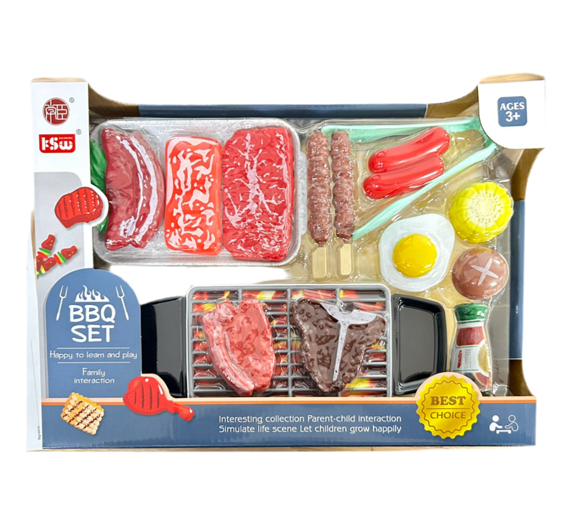 PLAY FOOD BBQ SET
