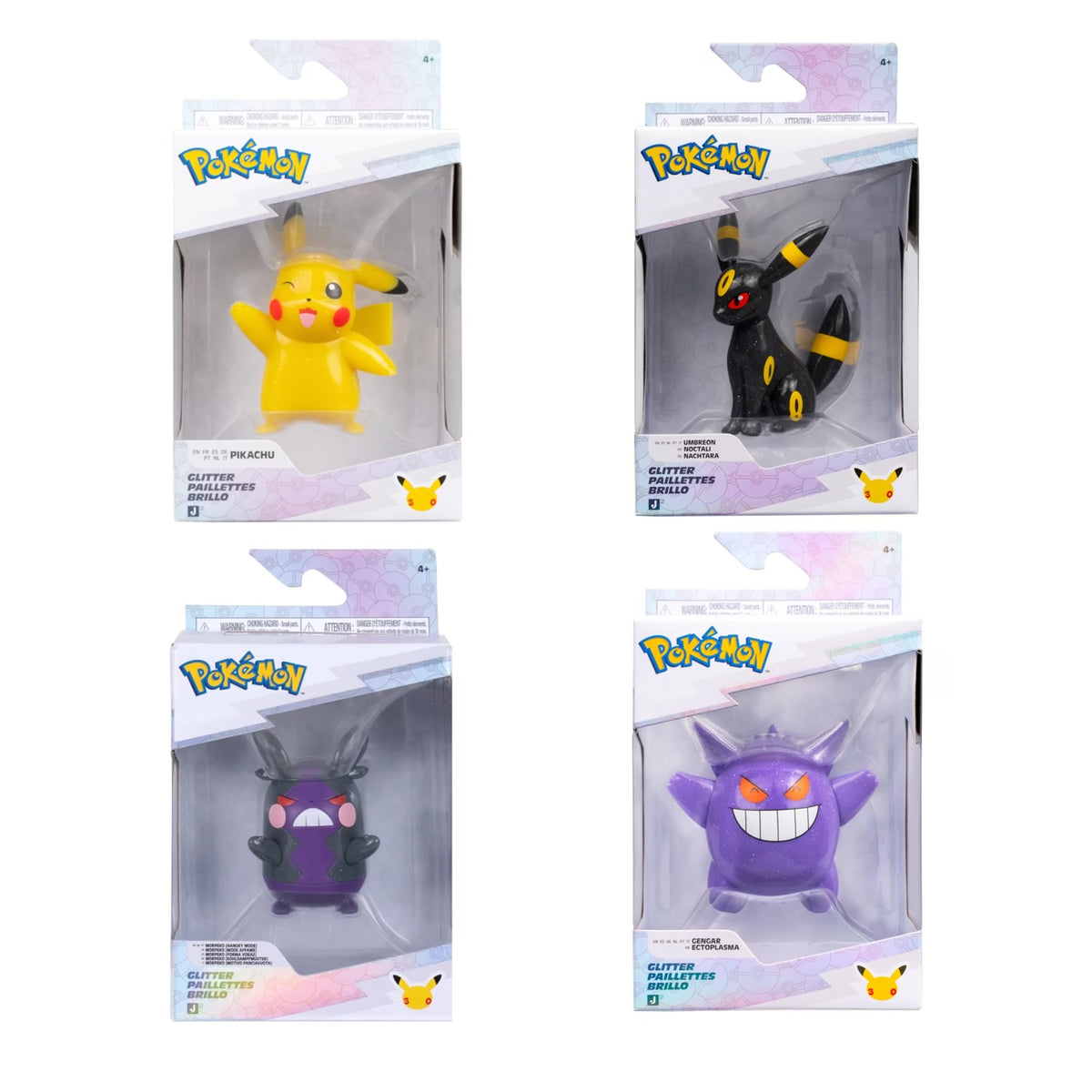 POKEMON 3'' GLITTER 30TH ANNIVERSARY FIGURE AST