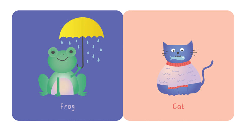 BOOK WITH RATTLE HANDLE ANIMALS