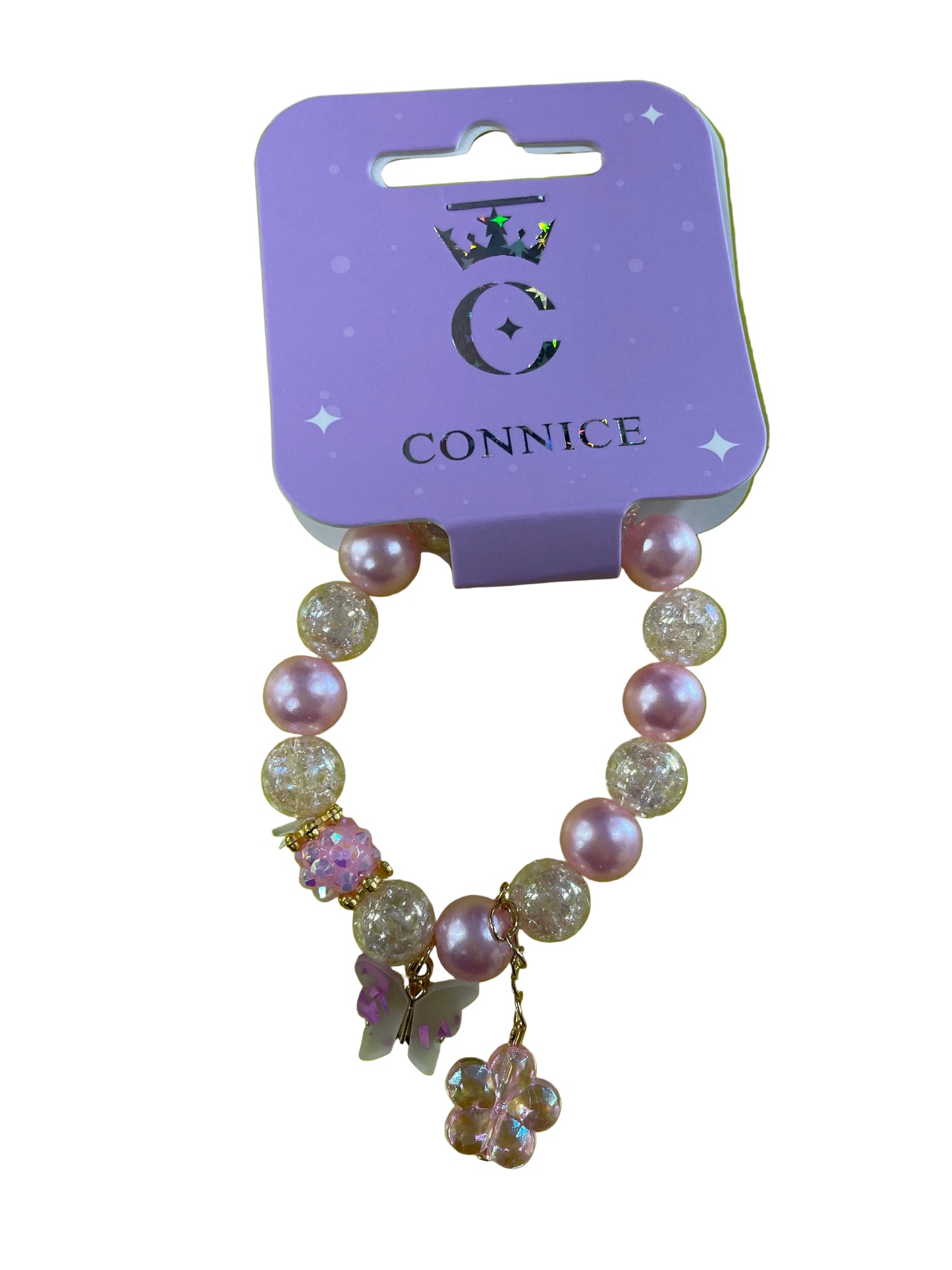 C/NICE HC12922 PINK BEAD BRACELET