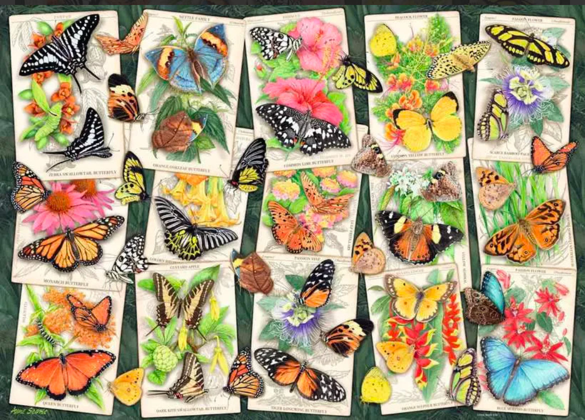 PUZZLE 1000PC TROPICAL BUTTERFLIES NEW