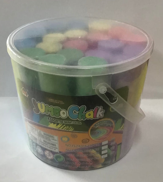 CHALK SIDEWALK IN BUCKET COLORED