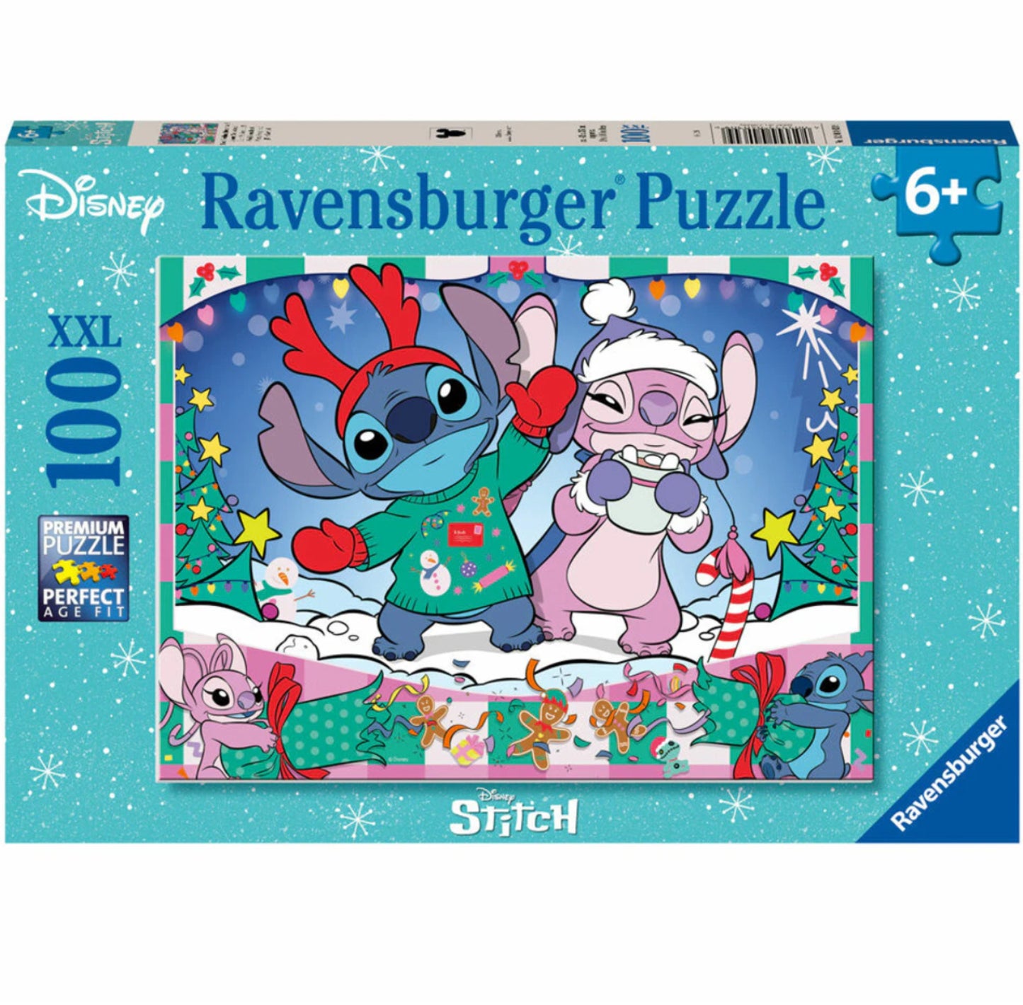PUZZLE 100PC DISNEY STITCH CHRISTMAS