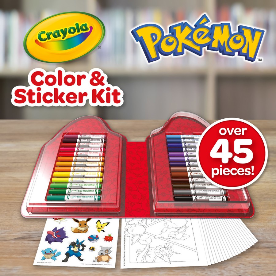 CRAYOLA COLOR & STICKER KIT POKEMON