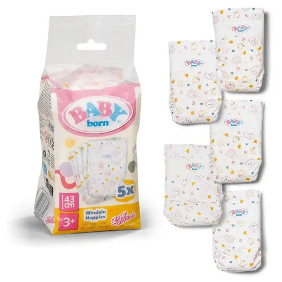 BB BABY BORN NAPPIES 5 PACK REFRESH