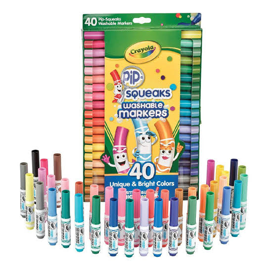 CRAYOLA MARKER PIP SQUEAKS 40CT