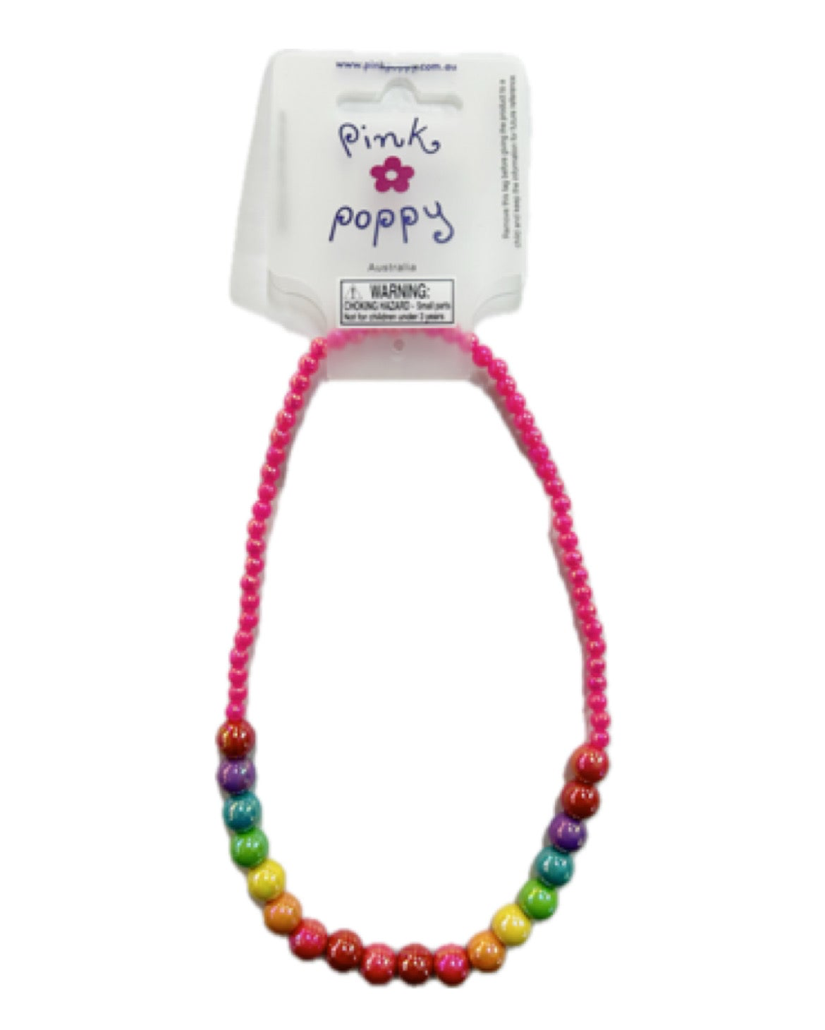 P/Pop Ncl007 Rainbow Beads Necklace