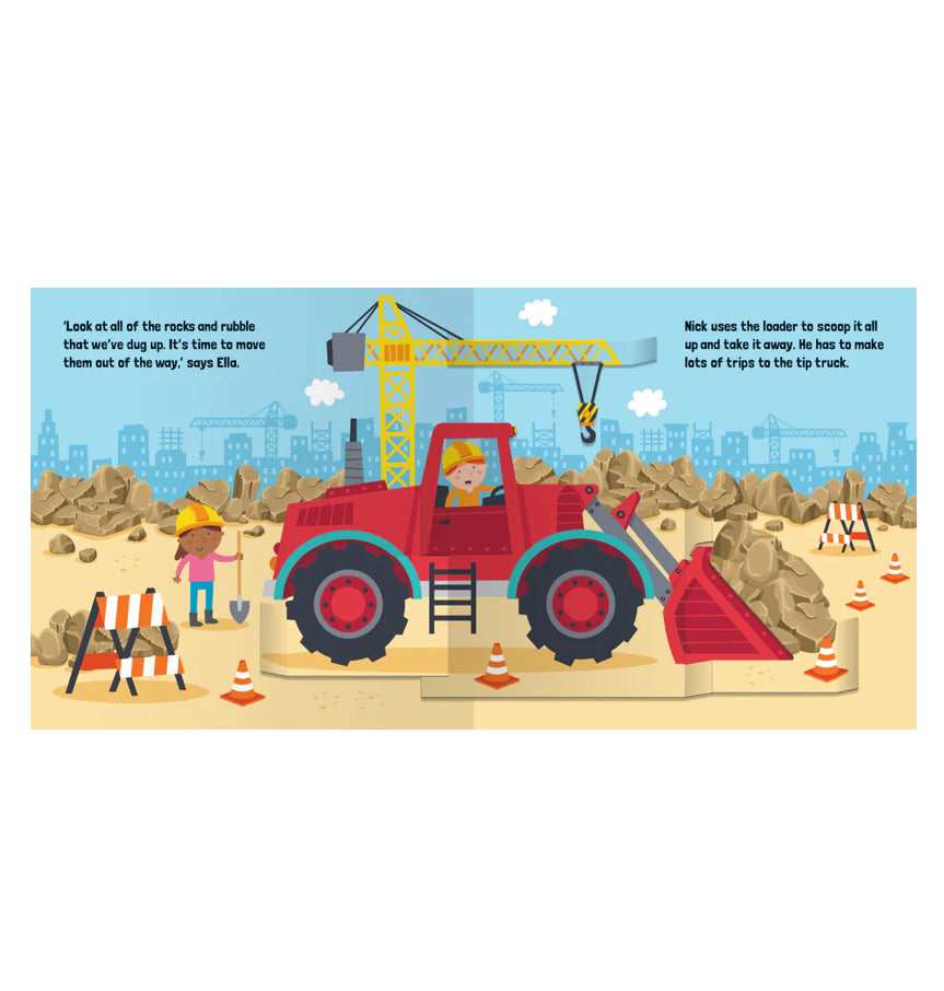 BOOK POP UP TRUCKS AND DIGGERS
